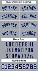 Custom Gray Navy-White Classic Tops Basketball Jersey