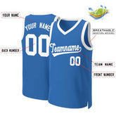 Custom Blue White Classic Tops Basketball Jersey