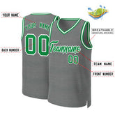 Custom Dark Gray Kelly Green-White Classic Tops Basketball Jersey