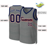 Custom Dark Gray Navy-Orange Classic Tops Basketball Jersey