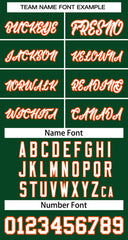 Custom Green White-Orange Classic Tops Basketball Jersey