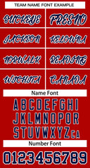 Custom Red Navy-White Classic Tops Basketball Jersey