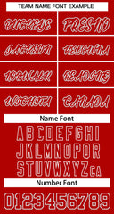 Custom Red Red-White Classic Tops Basketball Jersey