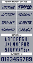 Custom Gray Navy Classic Tops Basketball Jersey