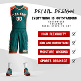 Custom Aqua White-Orange Graffiti Pattern Sets Bar Element Basketball Jersey