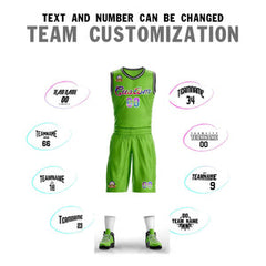 Custom Neon Green White Graffiti Pattern Sets Mesh Basketball Jersey