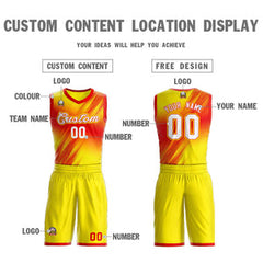 Custom Red White-Red Gradient Fashion Sets Slash Basketball Jersey