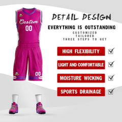 Custom Red Red Classic Sets Mesh Basketball Jersey