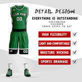 Custom Kelly Green White-Black Graffiti Pattern Sets Lightning Basketball Jersey