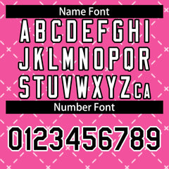 Custom Pink White-Black Rhombus Authentic Baseball Jersey