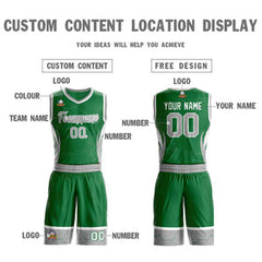 Custom Kelly Green Gray-White Graffiti Pattern Sets Lightning Basketball Jersey