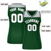 Custom Gray Green Color Block Fashion Tops Mesh Basketball Jersey For Women