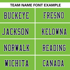 Custom Neon Green-Navy Raglan Sleeves Fashion Authentic Football Jersey