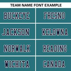 Custom Aqua-Navy Raglan Sleeves Fashion Authentic Football Jersey