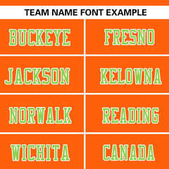 Custom Orange-Neon Green Raglan Sleeves Fashion Authentic Football Jersey