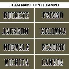 Custom Olive-Black Raglan Sleeves Fashion Authentic Football Jersey