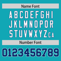 Custom Aqua Personalized Classic Authentic Football Jersey
