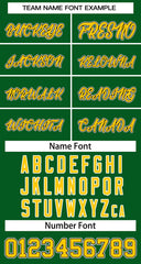 Custom Green Gold-White Classic Tops Mesh Basketball Jersey for Women