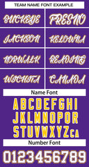 Custom Purple White-Gold Classic Tops Mesh Basketball Jersey for Women