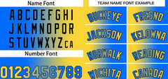Custom Yellow Blue-Black Gradient Fashion Tops Bull Basketball Jersey
