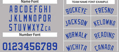 Custom Gray Royal Classic Tops Casual Basketball Jersey