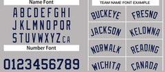 Custom Gray Navy Classic Tops Casual Basketball Jersey