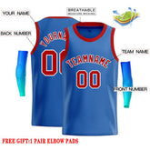 Custom Blue Red-White Classic Tops Casual Basketball Jersey