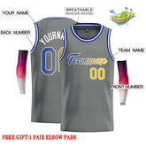Custom Dark Gray Royal-White Classic Tops Casual Basketball Jersey