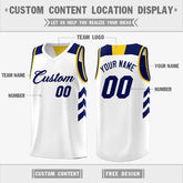 Custom Navy White Reversible Double Side Tops Basketball Jersey