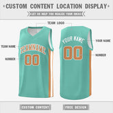 Custom Light Green White Khaki Double Side Tops Basketball Jersey