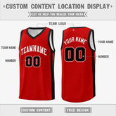 Custom Red White Double Side Tops Basketball Jersey