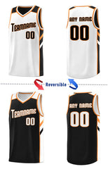 Custom Black White Double Side Tops Athletic Sports Basketball Jersey
