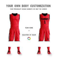 Custom Basketball Jersey Team Sportwear Uniforms Reversible Shirts for Adults/Youth
