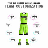 Custom Neon Green white Double Side Sets Sportswear Basketball Jersey
