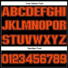 Custom Black Orange-Black Classic Style Crew neck T-Shirts Full Sublimated