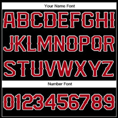 Custom Black Red-White Classic Style Crew neck T-Shirts Full Sublimated