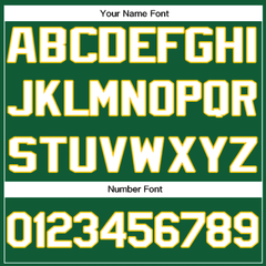 Custom Kelly Green White-Yellow Classic Style Crew neck T-Shirts Full Sublimated