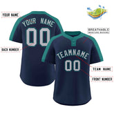 Custom Navy Gray-Navy Classic Style Authentic Two-Button Baseball Jersey