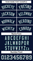 Custom Navy Gray-Navy Classic Style Authentic Two-Button Baseball Jersey
