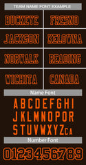 Custom Brown Black-Orange Classic Style Authentic Football Jersey