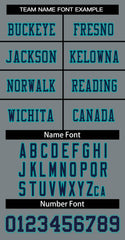Custom Gray Navy-Aqua Classic Style Authentic Football Jersey