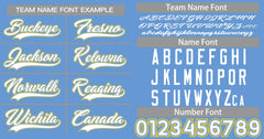 Custom Light Blue White-Yellow Classic Style Authentic Baseball Jersey