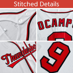 Custom Red Red-White Graffiti Pattern Authentic Watermelon Baseball Jersey