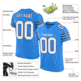 Custom Powder Blue Classic Style Mesh Authentic Football Jersey
