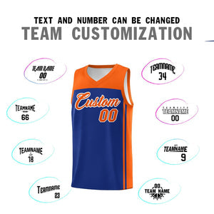 Custom Royal Orange Classic Sets Sports Uniform Basketball Jersey