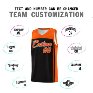 Custom Black Orange Classic Sets Sports Uniform Basketball Jersey