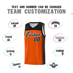 Custom Orange Black Classic Sets Sports Uniform Basketball Jersey