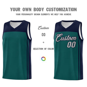 Custom Midnight Green Navy Classic Sets Sports Uniform Basketball Jersey