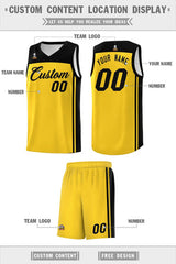 Custom Gold Black Classic Sets Sports Uniform Basketball Jersey