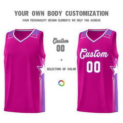 Custom Red White Star Graffiti Pattern Sports Uniform Basketball Jersey